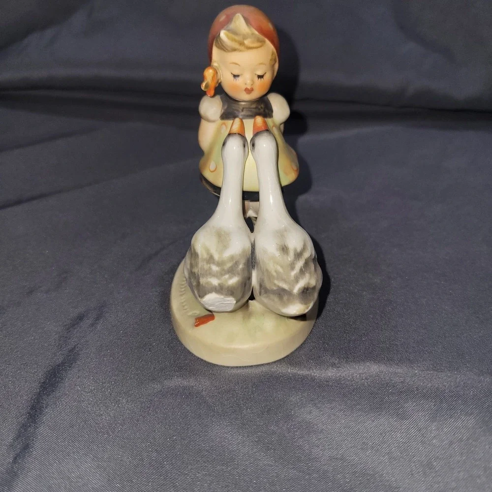 Goebel Hummel Goose Girl Figurine Girl with Geese As Is